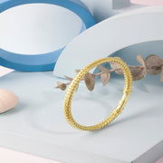 Blisse Allure Timeless Gold Vermeil Bangle with Braided Texture - Taraash