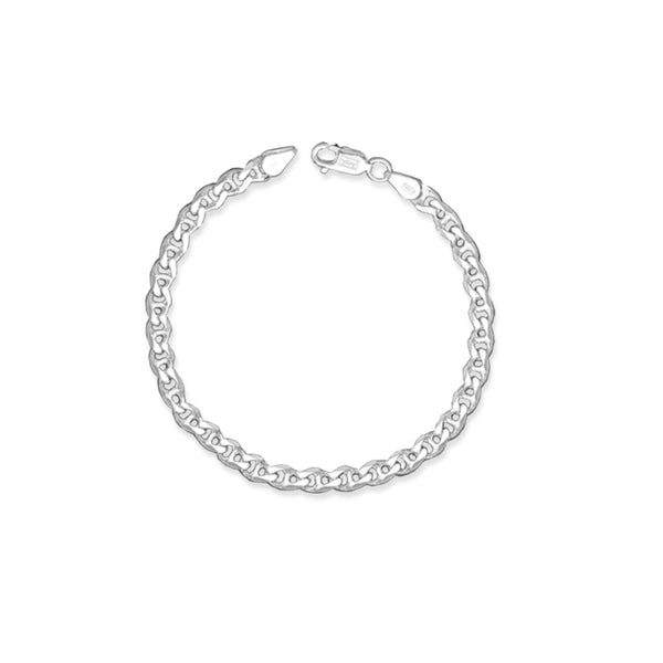 Taraash 925 Sterling Casual Curb Silver Bracelet For Men - Taraash