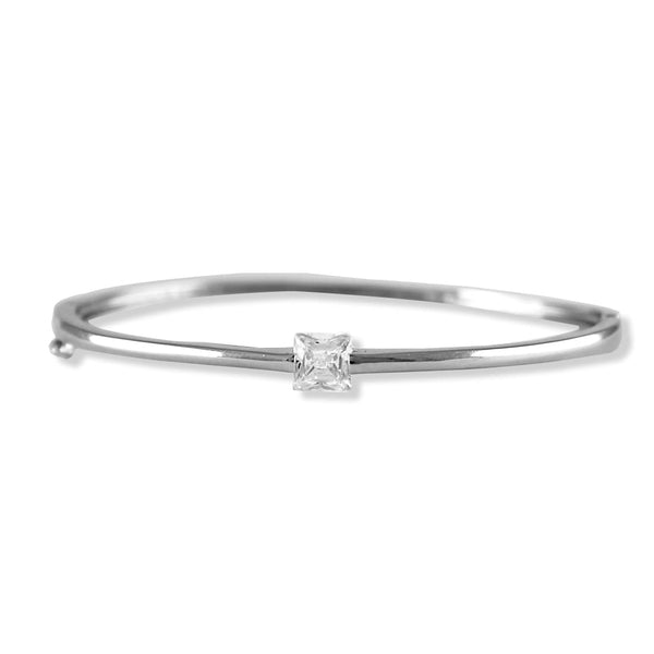 TARAASH 925 Sterling Cz Bangle | Square Openable Bangle | Silver Kada For Women - Taraash