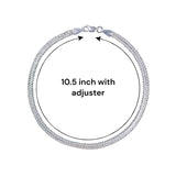 Taraash 925 Sterling Silver Ball Chain Anklet for Women - Taraash