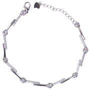 Taraash 925 Sterling Silver CZ Link Bracelet for Women - Taraash