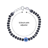 Taraash 925 Sterling Silver Evil Eye Beaded Nazariya Bracelet for Kids - Taraash