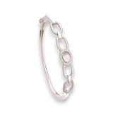 Taraash 925 Sterling Silver Interlink Cz Bangle For Women - Taraash