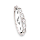 Taraash 925 Sterling Silver Interlink Cz Bangle For Women - Taraash