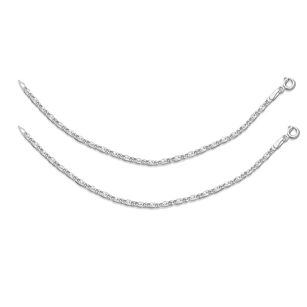 Taraash 925 Sterling Silver S Curb Chain Anklet For Women SD5010H - Taraash