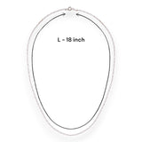 Taraash 925 Sterling Silver square Chain For Women Silver-ASD4018IN - Taraash