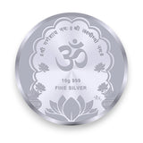 Taraash 999 Purity 10 grams Laxmi Ganesh Silver Coin - Taraash