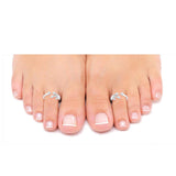 Taraash Sterling Silver Combo of Anklet & Toe Ring For Women COMBO ANTR 86 - Taraash