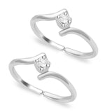 Taraash Sterling Silver Combo of Anklet & Toe Ring For Women COMBO ANTR 89 - Taraash