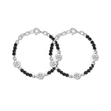 Taraash 925 Sterling Black Beaded Silver Kids Bracelets - Taraash