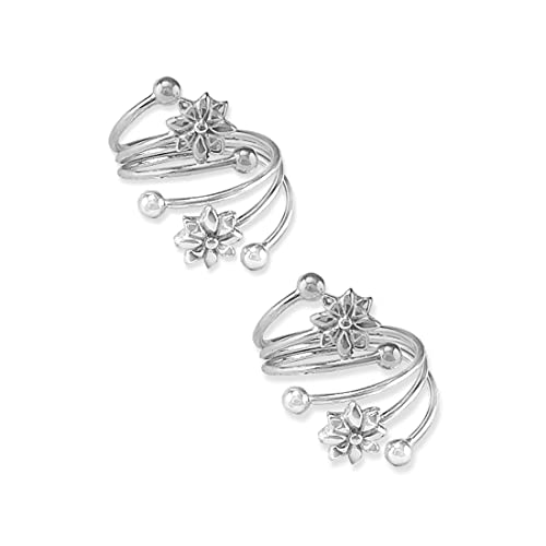 Taraash 925 Silver Floral Silver Metti For Women