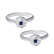 Taraash 925 Sterling Floral Silver Toe Ring For Women - Taraash