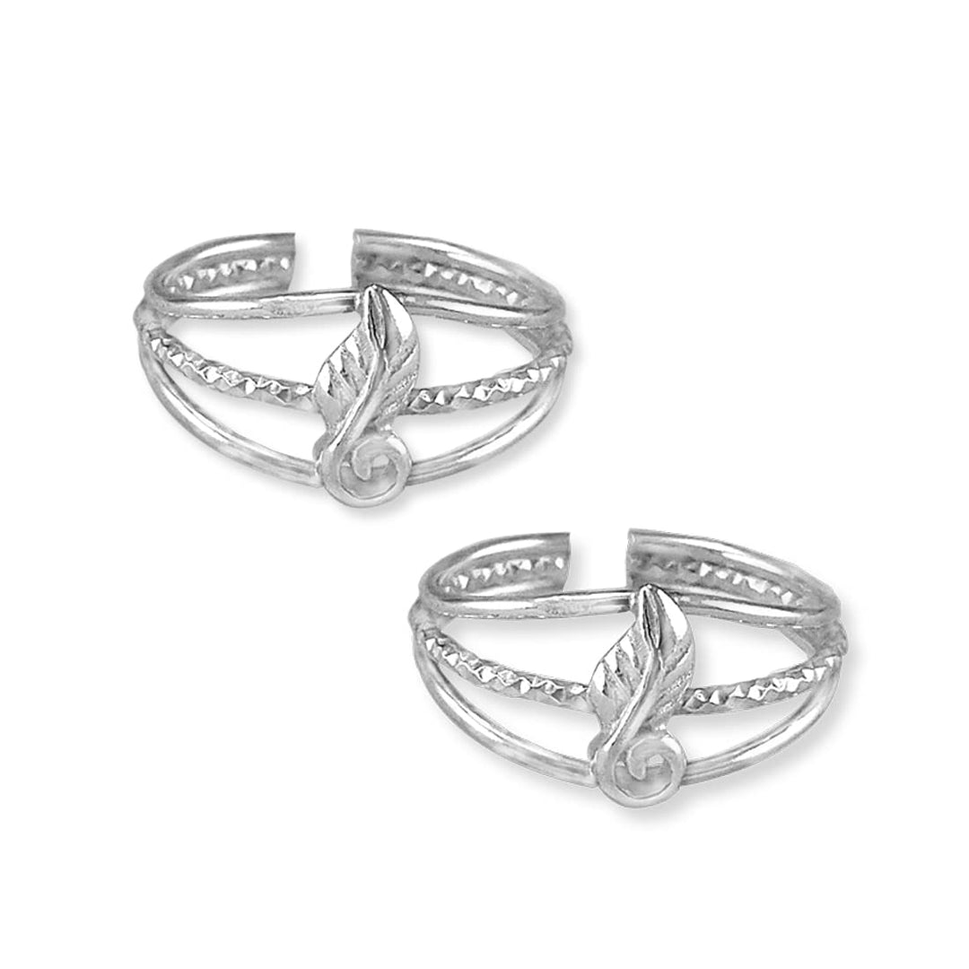 Taraash 925 Sterling Leaf Design Metti For Women Stylish Toe Ring Fo