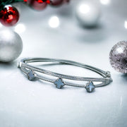 Taraash 925 Sterling Silver Clove Design Bangle For Women - Taraash