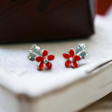 Taraash 925 Sterling Silver Floral Stud Earrings For Kids - Taraash