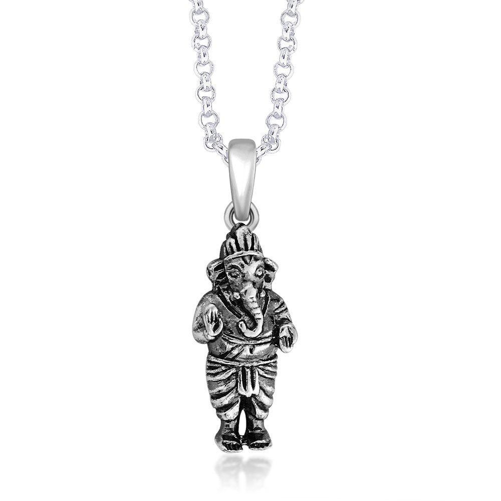 Ganesh ji hot sale silver pendant