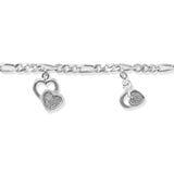 Taraash 925 Sterling Silver Heart Swan Bracelet | Bracelet For Girls | Silver Bracelet - Taraash