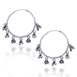 Taraash 925 Sterling Silver Jhumki Style Hoop Earrings For Women - Taraash