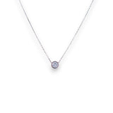 Taraash 925 Sterling Silver Round Cz Pendant Chain for Women - Taraash