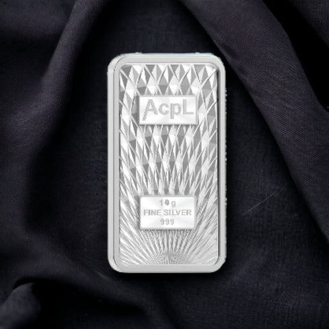 Taraash 999 Purity 10 grams Silver Bar Coin By ACPL - Taraash