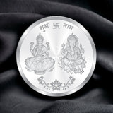 Taraash 999 Silver God Lakshmi Ganesha 10 Gram Coin CF15R3G10W - Taraash