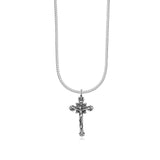 Taraash Sterling Silver Religious Cross Pendant With Chain For Unisex COMBO PDCH 152 - Taraash